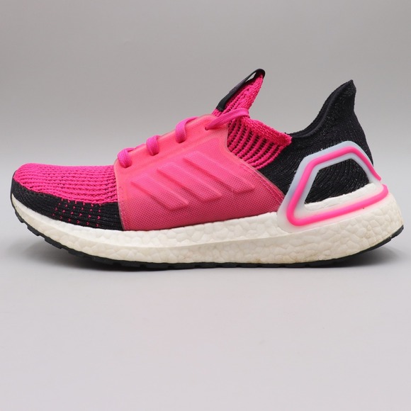 adidas UltraBoost 19 Women's Size 8 US Shock Pink Knit Athletic Running Shoes - Picture 3 of 8